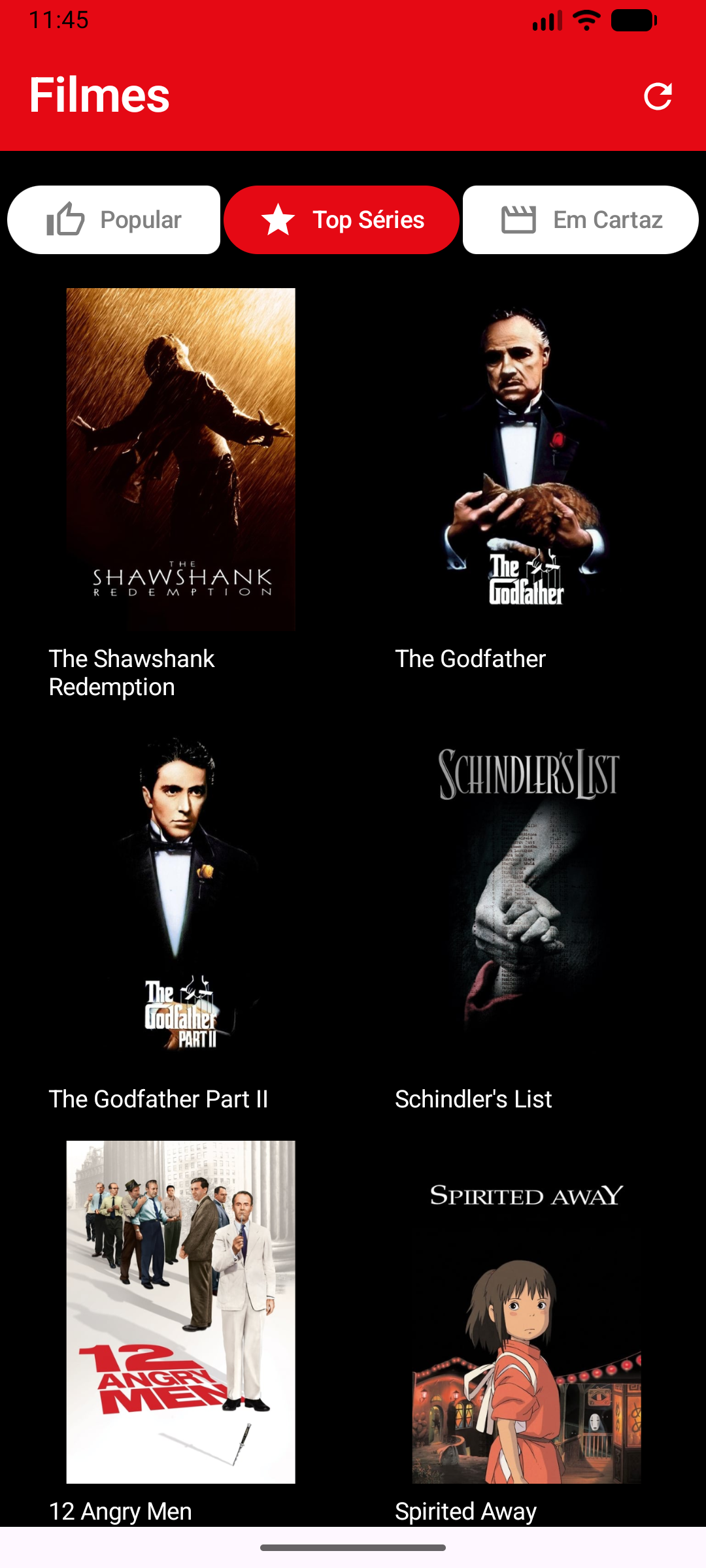 Tela de Filmes